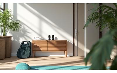 Espacio de gimnasio en casa minimalista y funcional