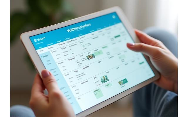 Calendario interactivo mostrando talleres virtuales de bienestar con fechas y horarios