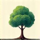 Icono de un árbol joven creciendo, simbolizando Longevidad y envejecimiento saludable